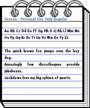 Gresan - Personal Use Only Regular Font