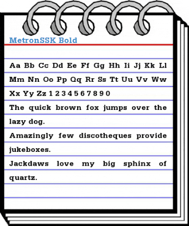MetronSSK Bold Font
