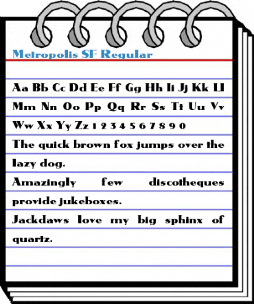 Metropolis SF Regular Font