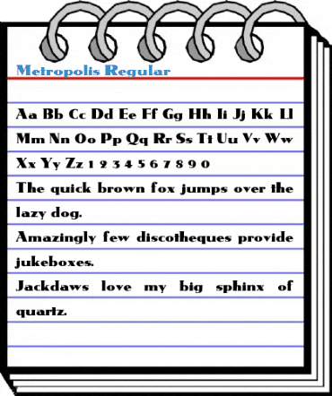 Metropolis Regular Font