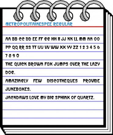 MetropolitainesPEE Regular Font
