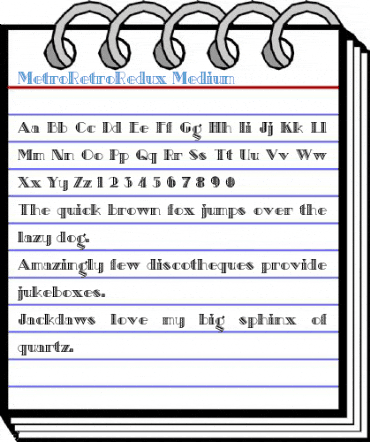 MetroRetroRedux Medium Font