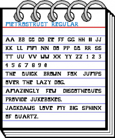 Metrostruct Regular Font
