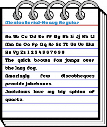 MexicoSerial-Heavy Regular Font