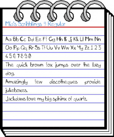 Mia's Scribblings ~ Font