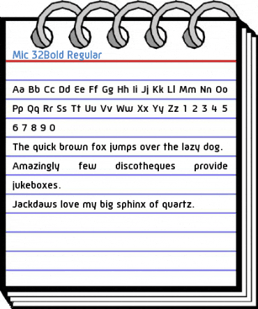 Mic 32Bold Regular Font