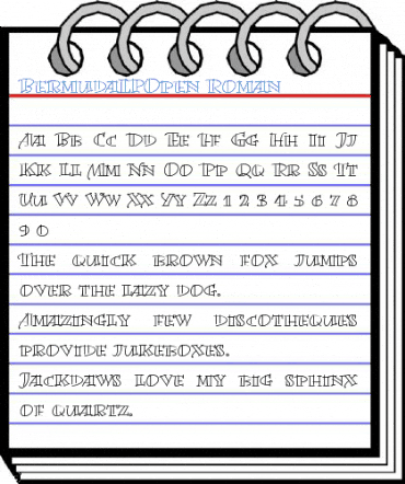 BermudaLPOpen Roman Font