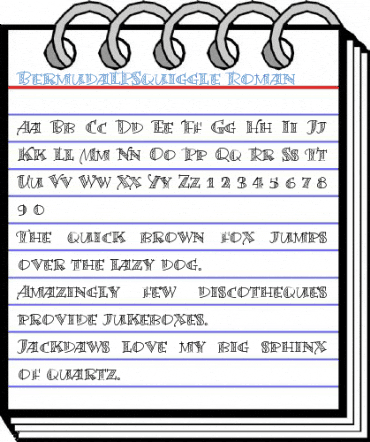 BermudaLPSquiggle Roman Font