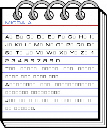 MICRA A Font