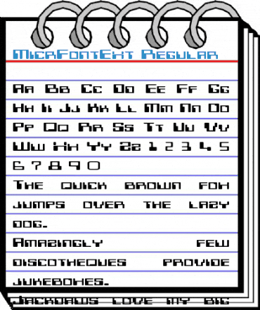 MicrFontExt Regular Font