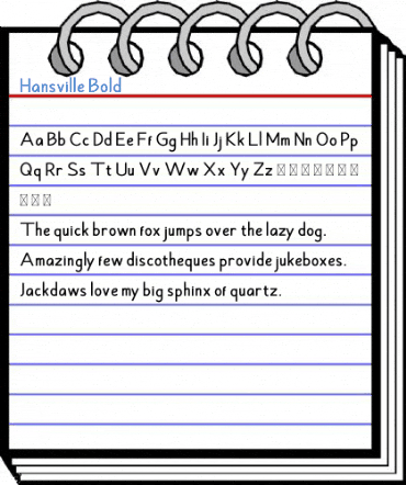 Hansville Bold Font
