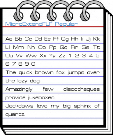 MicroExtendFLF Regular Font