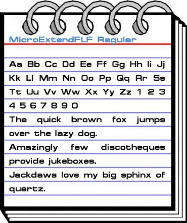 MicroExtendFLF Regular Font