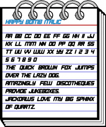 Happy Bomb Italic Font
