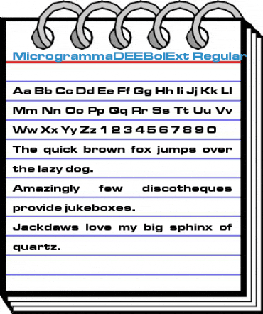 MicrogrammaDEEBolExt Regular Font