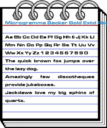 Microgramma Becker Bold Extd Regular Font