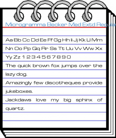 Microgramma Becker Med Extd Regular Font