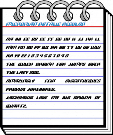 Micronian Rotalic Regular Font