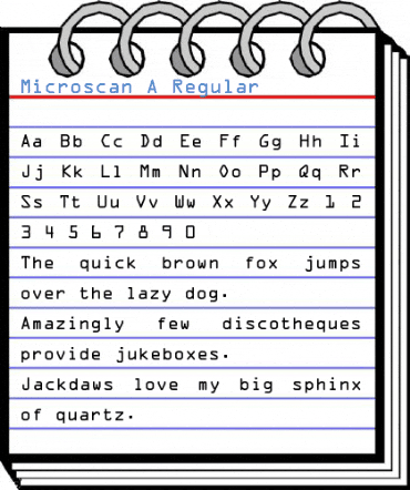Microscan A Regular Font