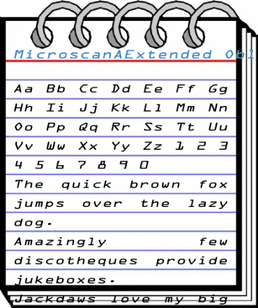 MicroscanAExtended Font