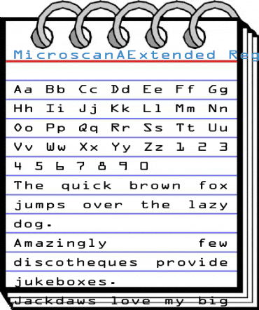 MicroscanAExtended Font