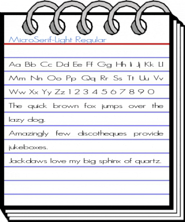 MicroSerif-Light Regular Font