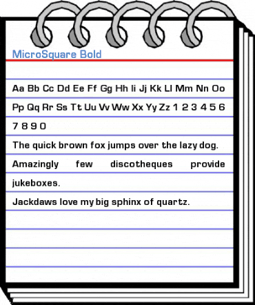 MicroSquare Bold Font