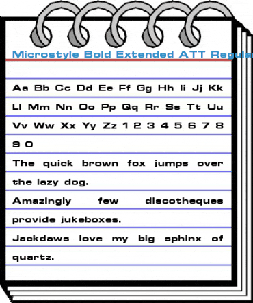 Microstyle Bold Extended ATT Regular Font
