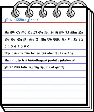 MidevilWide Normal Font