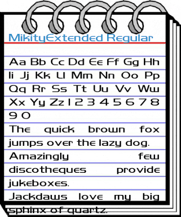 MikityExtended Regular Font