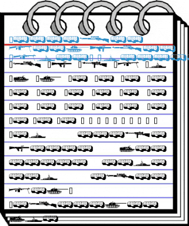 Military dingbats (demo) Fenotype Font