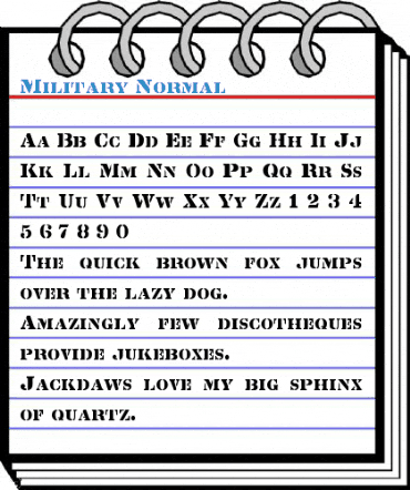 Military Normal Font