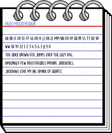 Hello Mozza Regular Font