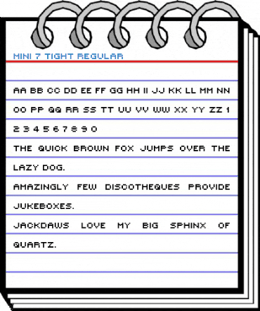 Mini 7 Tight Regular Font
