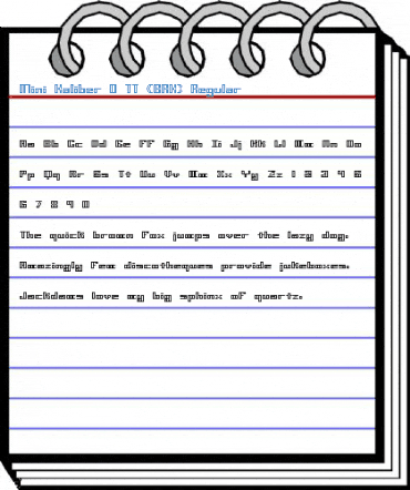 Mini Kaliber O TT (BRK) Regular Font
