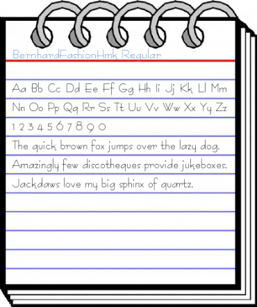 BernhardFashionHmk Regular Font