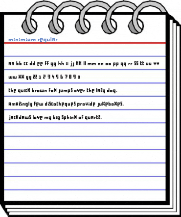 minimium Regular Font