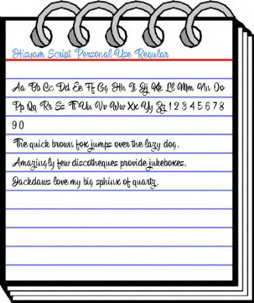 Hisyam Script Personal Use Regular Font