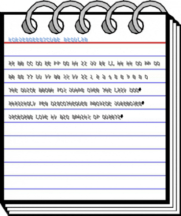 Hokjesgeestcube Regular Font