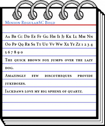 Minion RegularSC Font