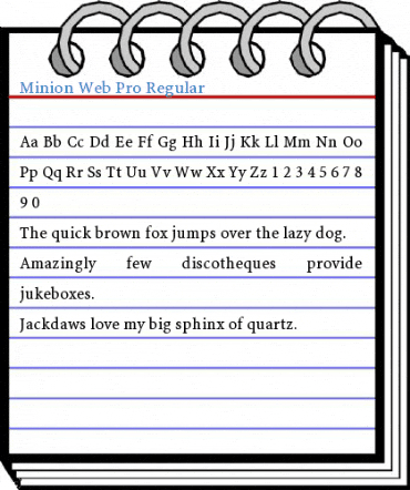 Minion Web Pro Regular Font