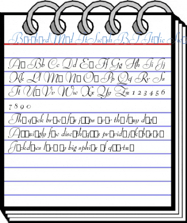 BernhardMod ItSwash BT Italic Swash Font