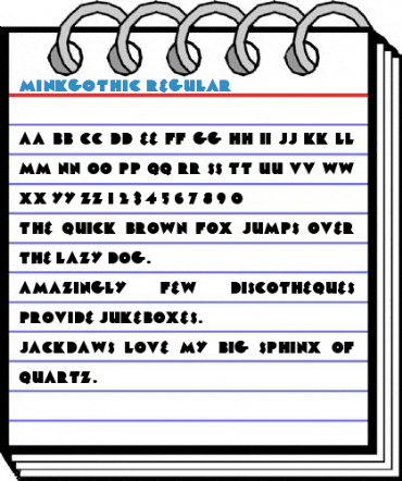MinkGothic Regular Font