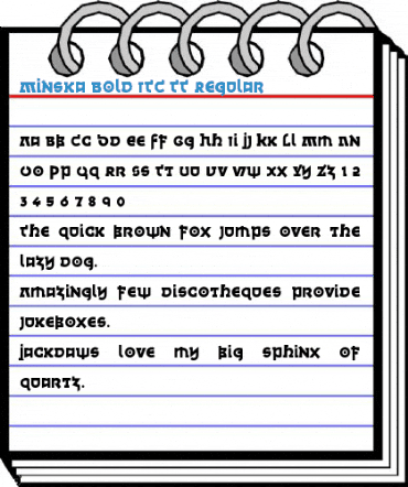 Minska Bold ITC TT Regular Font