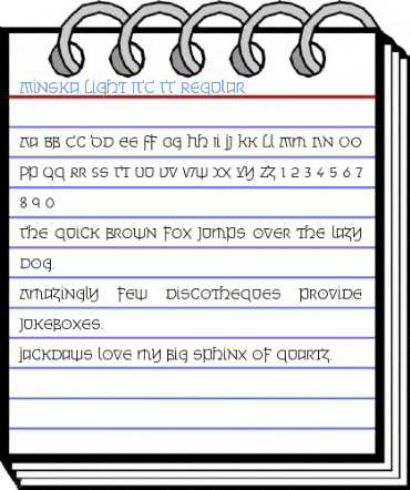 Minska Light ITC TT Regular Font