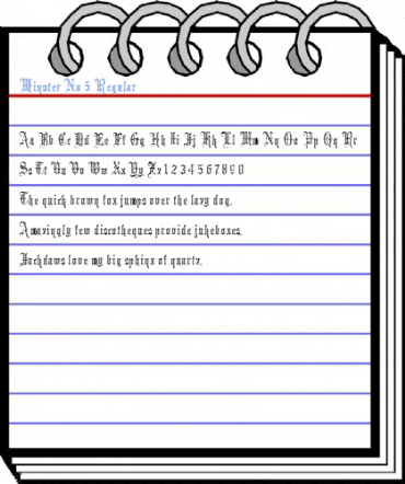 Minster No 5 Regular Font
