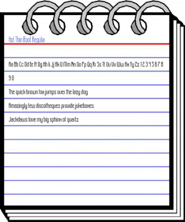 Hot Thin Roof Regular Font