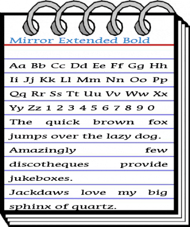 Mirror Extended Bold Font