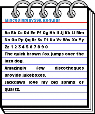 MisceDisplaySSK Regular Font
