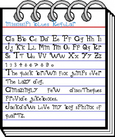 mississipi blues Regular Font